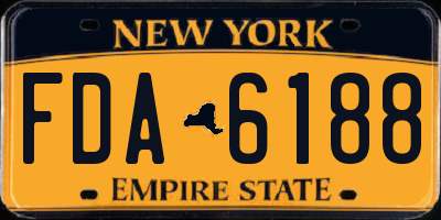 NY license plate FDA6188