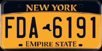 NY license plate FDA6191