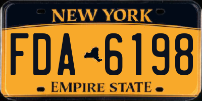 NY license plate FDA6198
