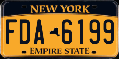 NY license plate FDA6199