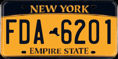 NY license plate FDA6201