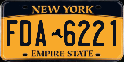 NY license plate FDA6221