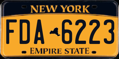 NY license plate FDA6223