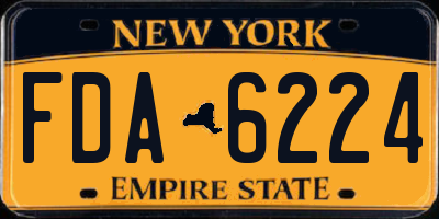 NY license plate FDA6224