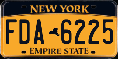 NY license plate FDA6225