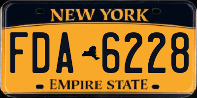 NY license plate FDA6228