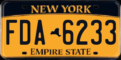 NY license plate FDA6233
