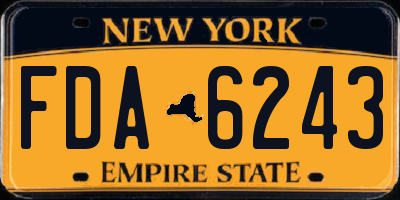 NY license plate FDA6243