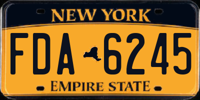 NY license plate FDA6245