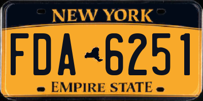 NY license plate FDA6251