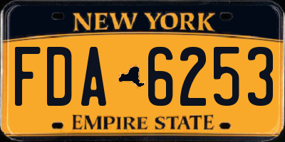 NY license plate FDA6253
