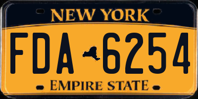 NY license plate FDA6254