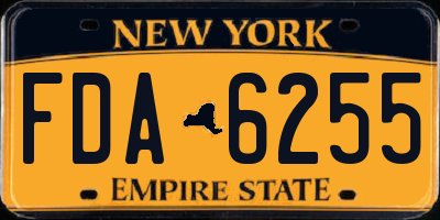 NY license plate FDA6255