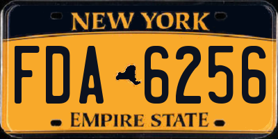 NY license plate FDA6256
