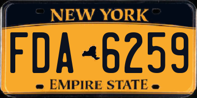 NY license plate FDA6259