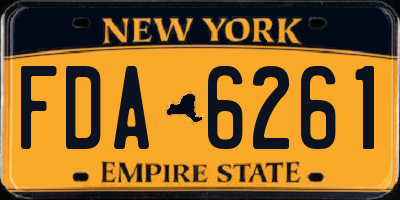NY license plate FDA6261