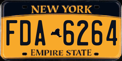 NY license plate FDA6264