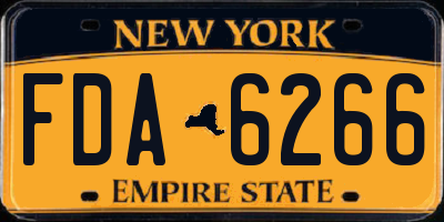 NY license plate FDA6266