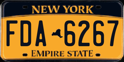NY license plate FDA6267