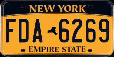 NY license plate FDA6269