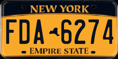 NY license plate FDA6274
