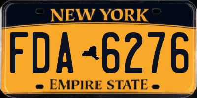 NY license plate FDA6276