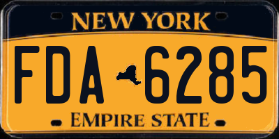 NY license plate FDA6285