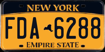 NY license plate FDA6288