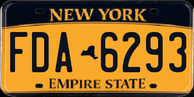 NY license plate FDA6293