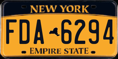 NY license plate FDA6294