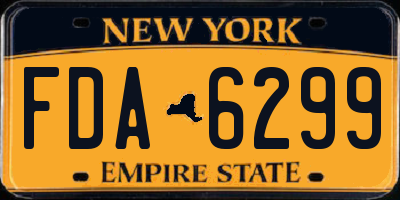 NY license plate FDA6299