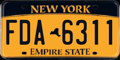 NY license plate FDA6311
