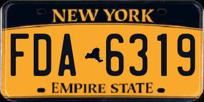 NY license plate FDA6319
