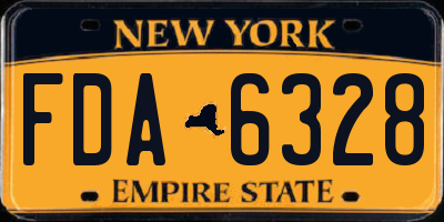 NY license plate FDA6328