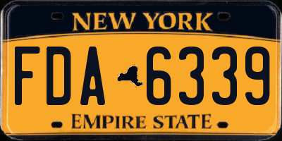 NY license plate FDA6339