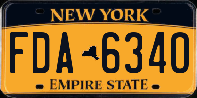 NY license plate FDA6340