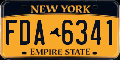 NY license plate FDA6341