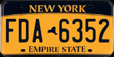 NY license plate FDA6352