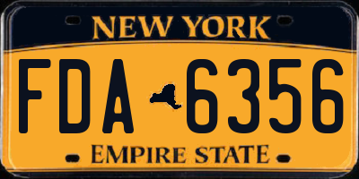 NY license plate FDA6356