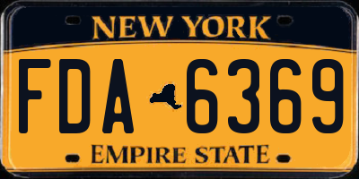 NY license plate FDA6369