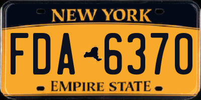 NY license plate FDA6370