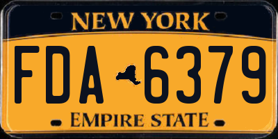 NY license plate FDA6379