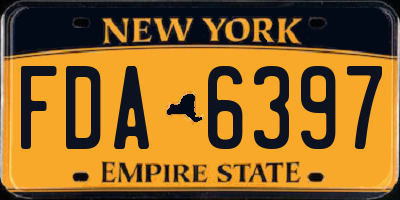 NY license plate FDA6397