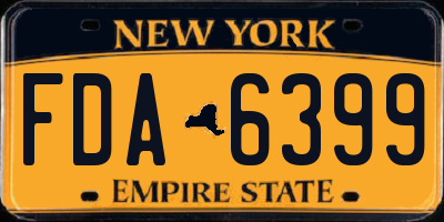 NY license plate FDA6399