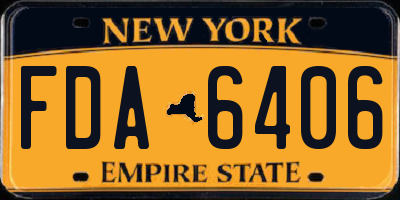 NY license plate FDA6406