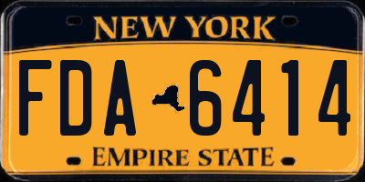 NY license plate FDA6414