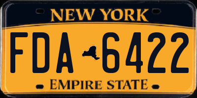 NY license plate FDA6422