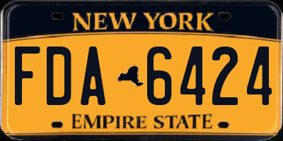 NY license plate FDA6424