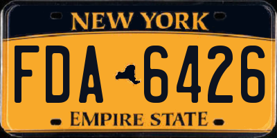 NY license plate FDA6426