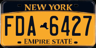NY license plate FDA6427